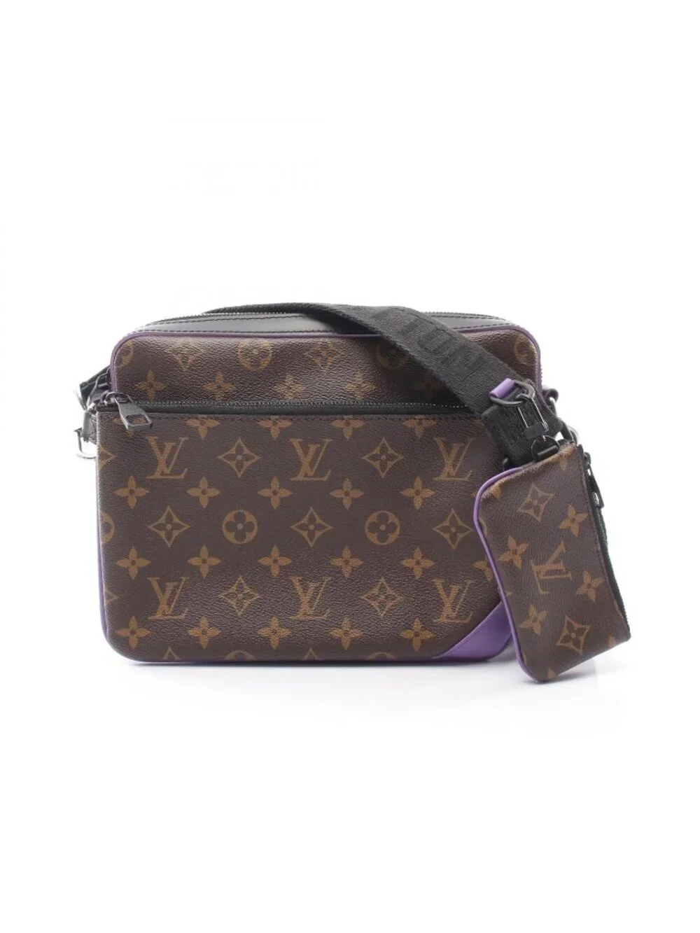 Louis Vuitton Shoulder Bag Trio Messenger Monogram Macassar Violet Canvas